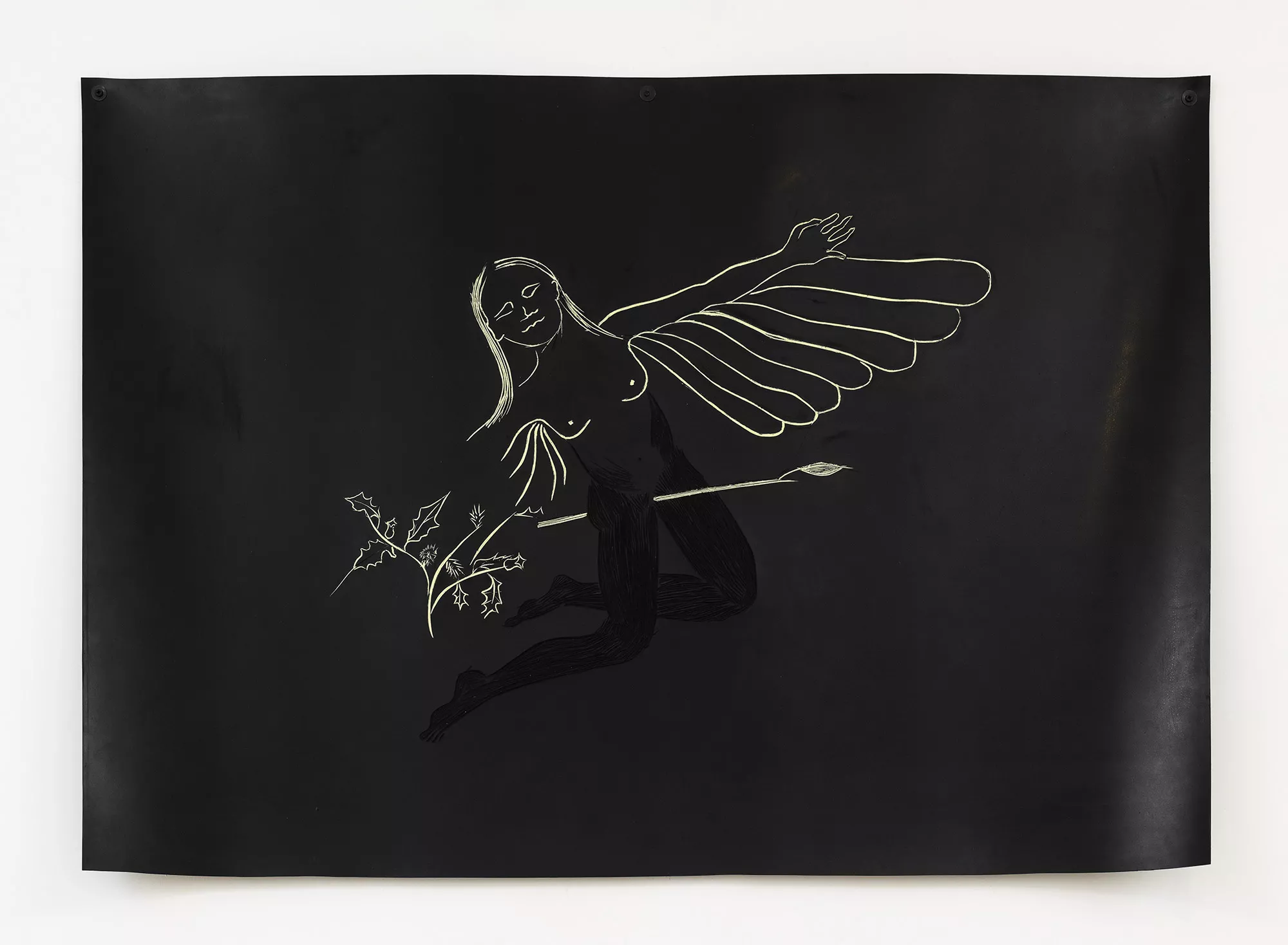 Gaia Fugazza - Growing Gills - Gaia Fugazza - Growing Gills - Flying Machine, 2017  Natural rubber, sulphur, 150 × 100 cm