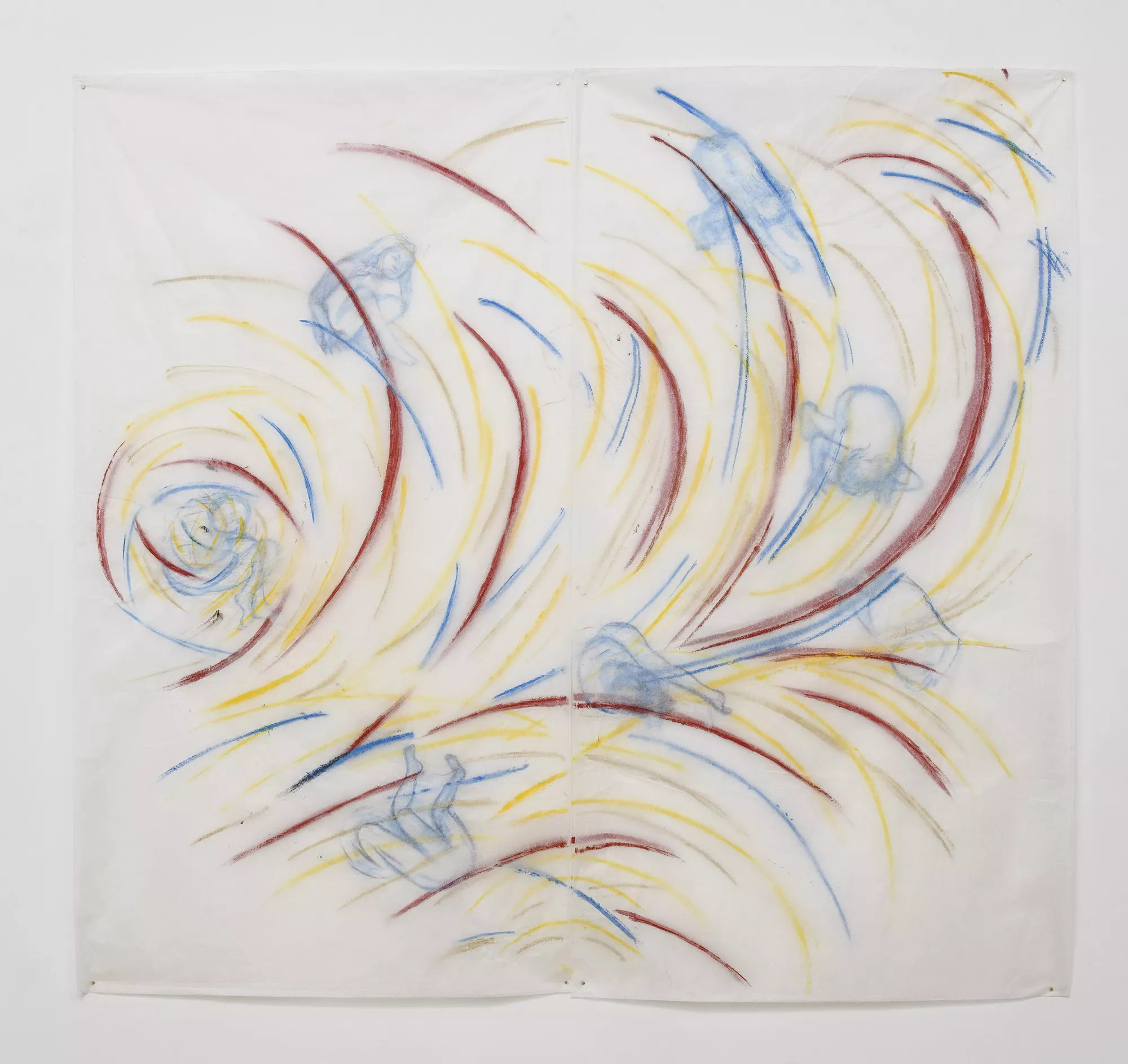 Gaia Fugazza - Ambush - Gaia Fugazza - Ambush - iRoly-Poly Sand Storm, 2023  Oil on tissue paper, 200 × 200 cm