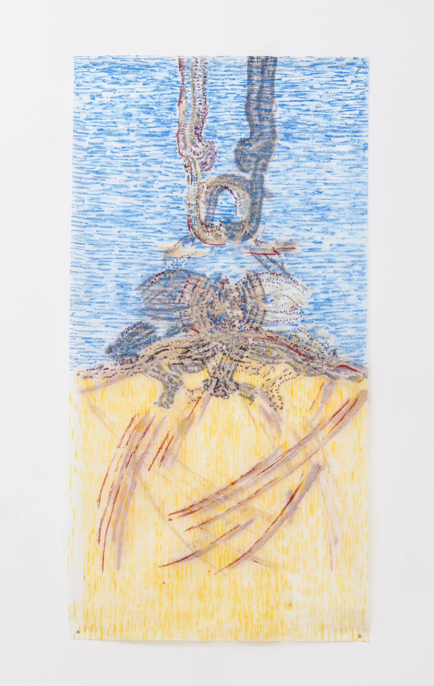 Gaia Fugazza - Ambush - Gaia Fugazza - Ambush - Ambush, 2023  Oil on tissue paper, 152 × 83 cm